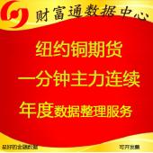 美铜期货美纽约交易所期货铜主力连续一分1分钟数据每年