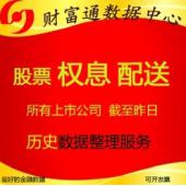 沪深A股权息分红送配除权除息送股配股数据