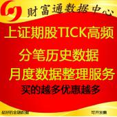 上证50ETF期权高频历史tick分笔快照期权每月数据