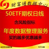 上证50ETF期权日线隐含波动率DELTA|VEGA|GAMMA|THETA历史数据每年