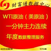 wti原油（纽约美原油）美国原油期货纽约所一分钟1分钟K线连续每年