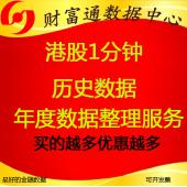 恒生指数一分钟1分钟五分钟5分钟高频历史数据每年