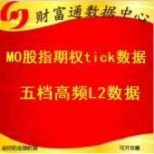 MO股指期权Level2高频历史分笔快照五档tick每年数据